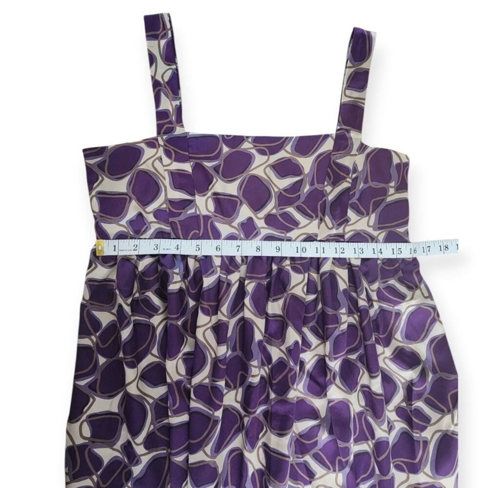 Vertigo Paris Sleeveless A-line Purple Geometric Mini Dress Pockets Size Medium - Picture 8 of 9
